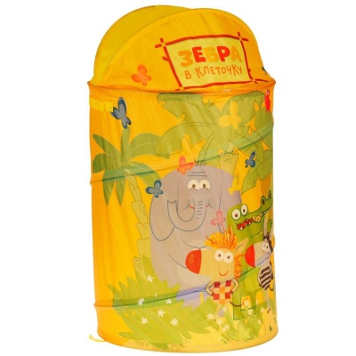 Корзина для игрушек Зебра в клеточку Играем вместе XDP-17946-R 01