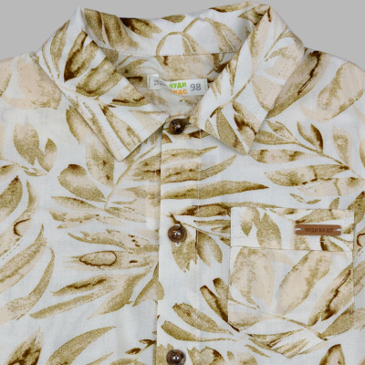 Рубашка Листья Чуди Кидс 600526Ц1-1 хаки 02