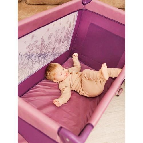 Манеж-кровать Amarobaby Multiform Flowers прямоугольный фиолетовый фото 8