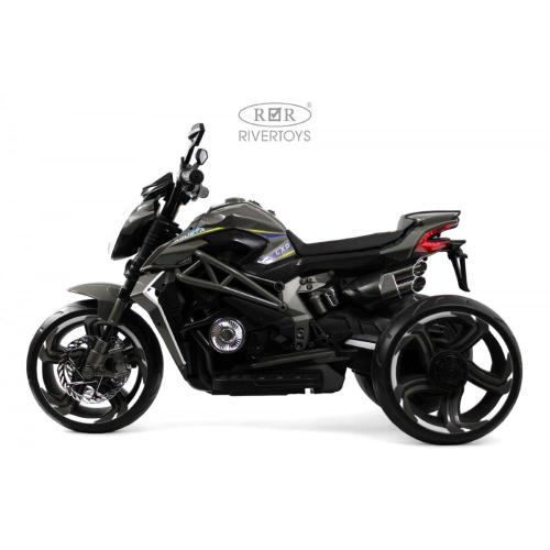 Детский электромотоцикл RiverToys C111MC серый фото 3