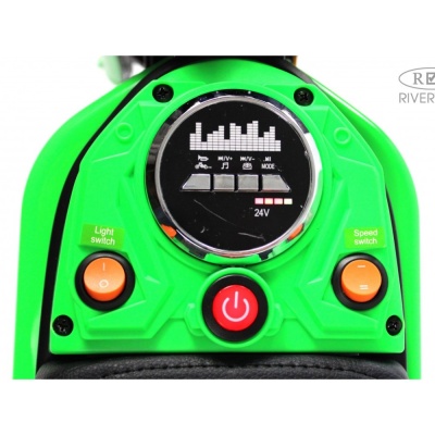 Детский электромотоцикл RiverToys A005AA зелёный