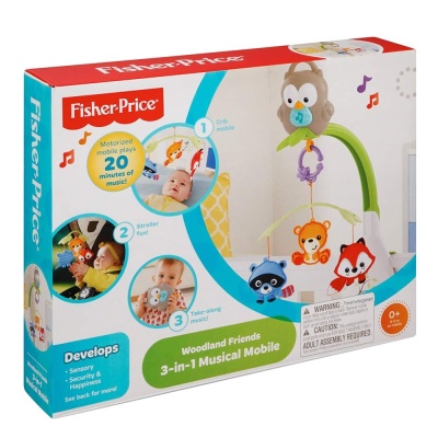 Музыкальный мобиль 3 в 1 Лесные друзья Fisher-Price CDM84