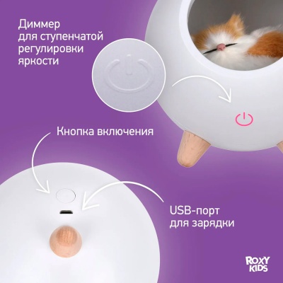 Ночник Домик для котёнка Roxy-Kids R-NL0026 3