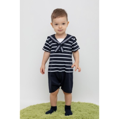 Полукомбинезон Полоски Crockid КР 6159 индиго 02