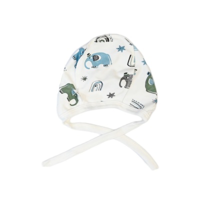 Чепчик Слоники Чуди Кидс 102423 белый 02