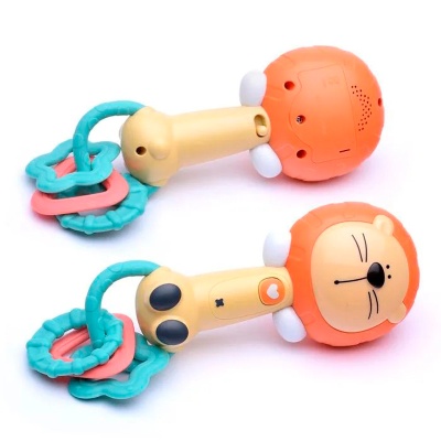 Погремушка Львёнок на батарейках Наша игрушка Y0014-3