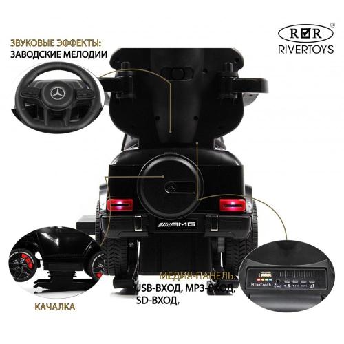 Детский толокар Mercedes-Benz G63 RiverToys Z001ZZ-B чёрный бриллиант фото 7