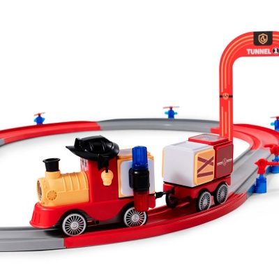 Железная дорога Fire Train свет звук 53 детали Happy Baby 331916 red 3