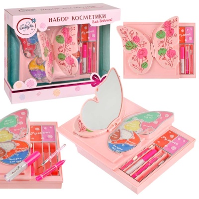 Набор косметики для девочек в кейсе Крылья бабочки Зефирка K-0046 3