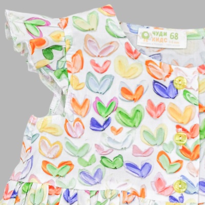 Платье Сердца Чуди Кидс 305625-3 белый 02 Платье Сердца Чуди Кидс 305625-3 белый 02