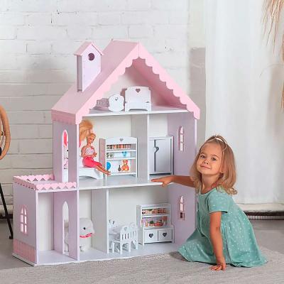 Домик для кукол Снежана Pema kids лилово-розовый 2