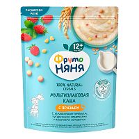 Каша молочная мультизлаковая с печеньем хлопьями и земляникой 200 г от 12 месяцев ФрутоНяня