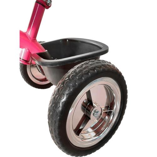 Велосипед трёхколёсный с родительской ручкой Velobibi Марс ВЛ-0610 розовый фото 9