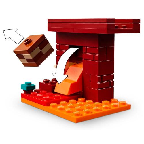 Конструктор Lego Minecraft 21266 Битва за лаву Нижнего мира фото 2