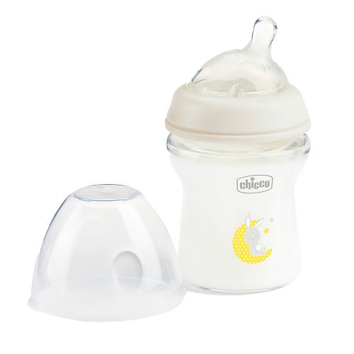 Бутылочка стеклянная 150 мл Natural Feeling Chicco 8058664153459