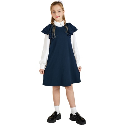 Платье школьное Deloras 63951Q синее 02
