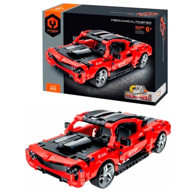 Конструктор Спортивный автомобиль инерционный 457 деталей Qman 5820IMM 3