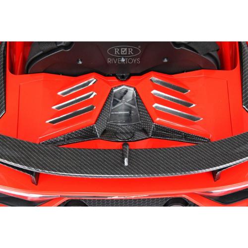 Детский электромобиль Lamborghini Aventador SVJ RiverToys А333МР красный фото 14