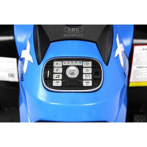 Детский электроквадроцикл 4WD RiverToys T001TT синий фото 5