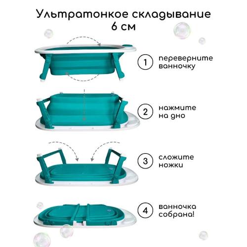 Детская складная ванночка Bubago Amaro BG 118-1 Azure фото 3