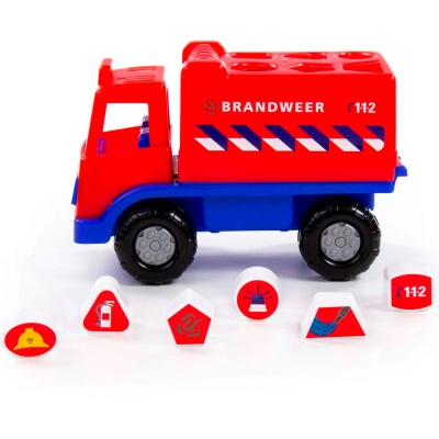 Развивающая игрушка Грузовик Забава пожарный Полесье 90768  2