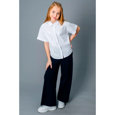 Блузка школьная для девочки Deloras C64208S белая 3