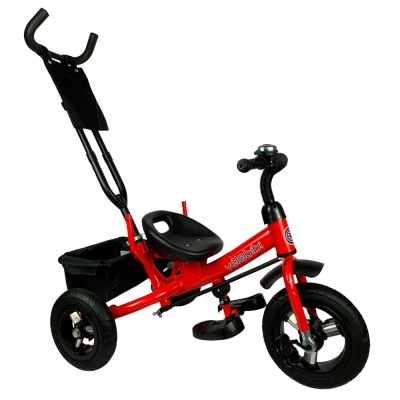 Велосипед трёхколесный Комета с ручкой Рыжий кот ВЛ-0874 красный 3