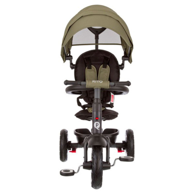 Детский складной трёхколёсный велосипед Rito Qplay QA6O оливковый  4