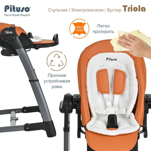 Стульчик для кормления 3 в 1 Pituso Triola SG116-BlackFrame/Orange чёрная рама оранжевый фото 23