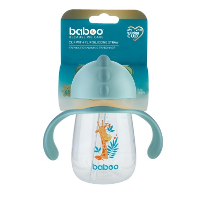 Кружка-поильник с трубочкой 260мл Safari Baboo 8-122 2