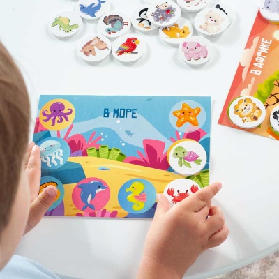 Лото с деревянными фишками Кто где живет? Baby Toys Десятое Королевство 04925