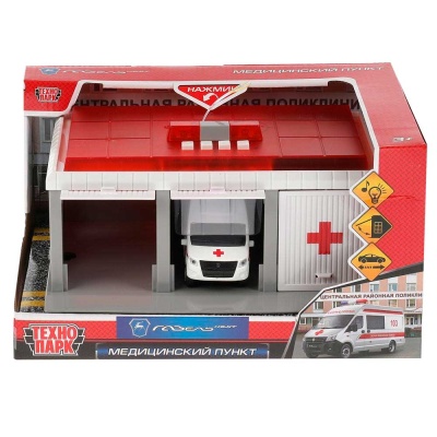 Игровой набор Медицинский пункт Технопарк GARAGE-22SL1XCAR-AMB 5