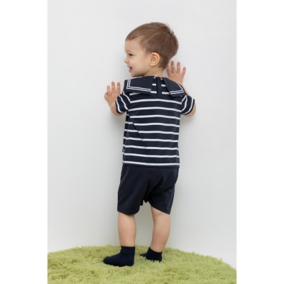 Полукомбинезон Полоски Crockid КР 6159 индиго 04