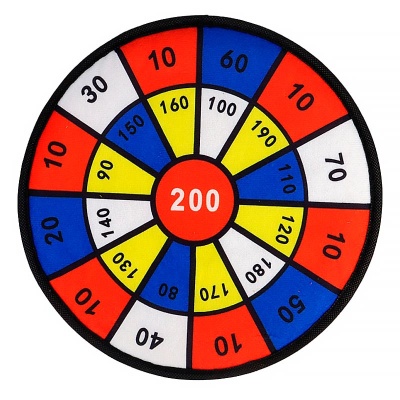 Дартс Попади в цель 6 на липучке 2 дротика 2 шарика Рыжий кот Y22983038 3