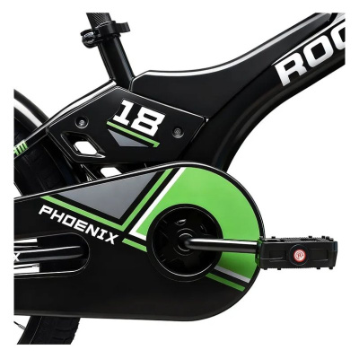 Велосипед двухколёсный 18 Rocket Phoenix 18.PHOENIX.BK/GN.26 чёрно-зелёный 05