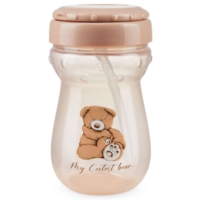 Поильник с трубочкой 360мл Happy Baby 14011_bear 2