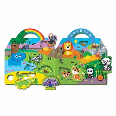Домик Зоопарк Музыкальные пазлы Азбукварик Домик Зоопарк Музыкальные пазлы Азбукварик