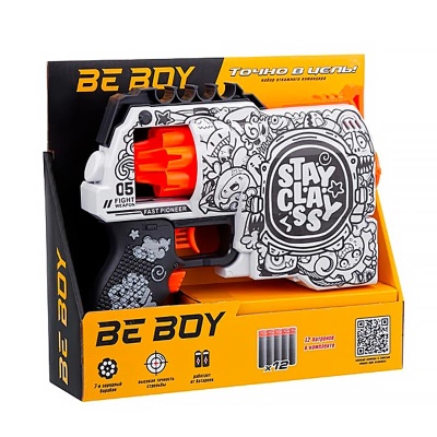 Пистолет семизарядный барабанный 12 софт патронов BeBoy IT109754 4