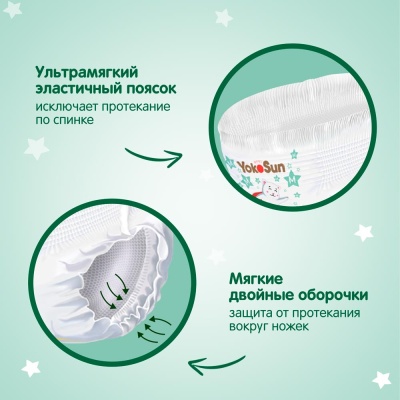Подгузники-трусики YokoSun Premium M 6-10 кг 56 шт 4