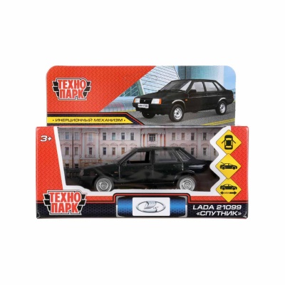 Машина коллекционная Lada-21099 Спутник 12см Технопарк 21099-12-BK1