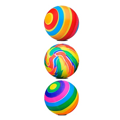 Мяч разноцветный 7.5 см 3 штуки 00-5501 1