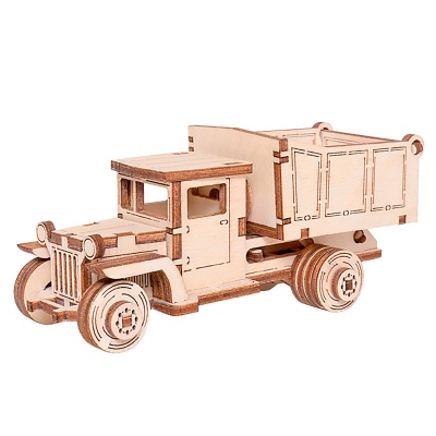 Конструктор деревянный Грузовик ЛТ самосвал 48 деталей Lemmo 0080 1