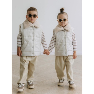 Стёганый жилет Mimilav молоко 03