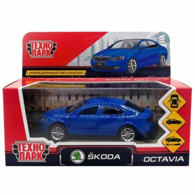 Металлическая инерционная машинка Skoda Octavia 12 см Технопарк OCTAVIA-BU 2