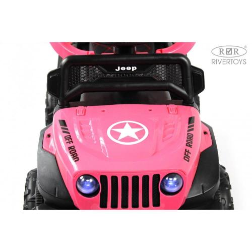 Детский электромобиль RiverToys G003GG розовый фото 13