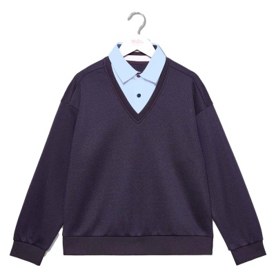 Джемпер обманка школьный для мальчика Deloras G71820 синий/голубой 1