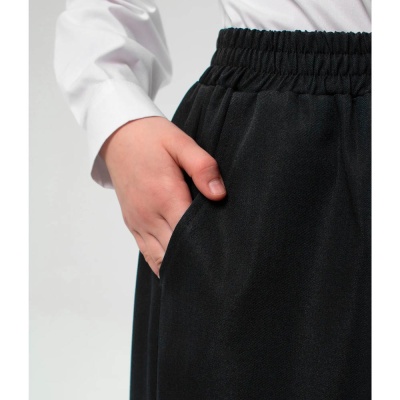 Брюки палаццо школьные для девочки Синяя Мода W502B-G39 черные 4