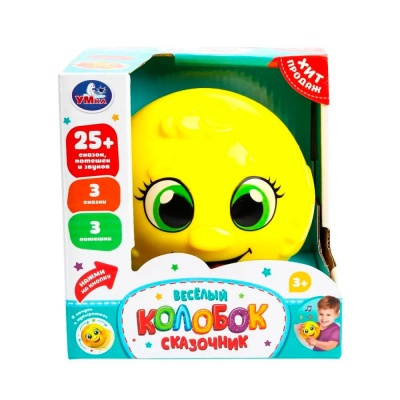 Весёлый Колобок сказочник 25 сказок песен и звуков Умка HT504-R-WOD