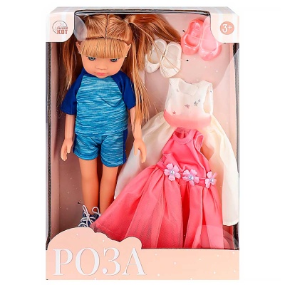 Кукла роза 33 см одежда Рыжий кот ИК-0404 4