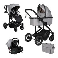 Коляска 3 в 1 Farfello Sola Trio Comfort SOLA-8 Silver grey